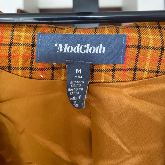 🤎 Modcloth Plaid Vest 🤎 Academia Vibes 🤎 Size M 🤎 - Picture 3 of 3